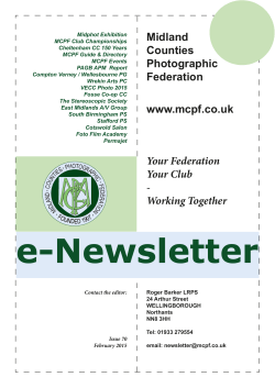 Midland Counties Photographic Federation www.mcpf.co.uk Your