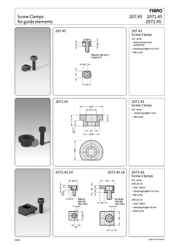 Screw Clamps 207.45 2071.45 for guide elements 2072.45.