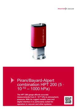 Pirani/Bayard-Alpert combination HPT 200 (5 · 10