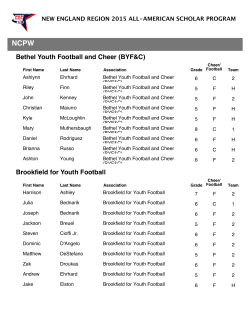 Bethel Youth Football and Cheer (BYF&C) Brookfield for Youth