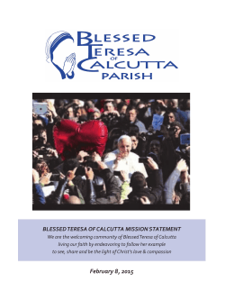 blessed teresa of calcutta mission statement