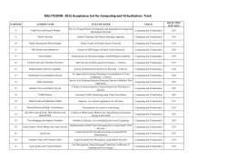 MULTICONW- 2015 Acceptance List for Computing and