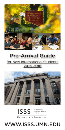 Pre-Arrival Guide for New International Students