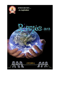 Ripples Edition-I - Sphoorthy Engineering College