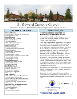 Bulletin 2-8-15 - St. Edward Catholic Church