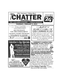 CHATTER CHOW 2-5-15 - THE CHATTER CHOWCHILLA