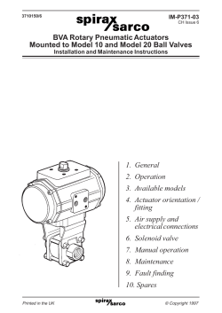 BVA Rotary Pneumatic Actuators Mounted to Model 10 and Model