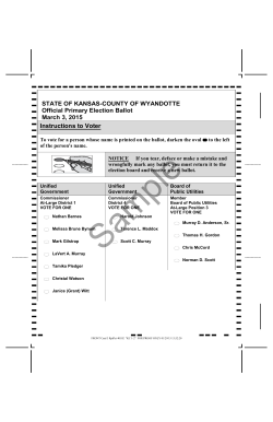 Generic sample ballot - Unified Government of Wyandotte County