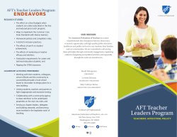AFT Teacher Leaders Program - American Federation of Teachers