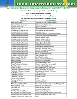 current internship listings - College of William and Mary