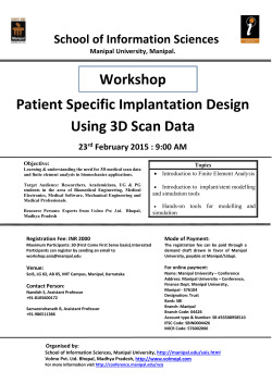 Workshop Patient Specific Implantation Design Using