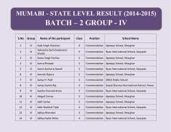 BATCH &ndash; 2 GROUP - IV - SpellBee International