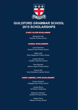 Scholarship recipients - Guildford Grammar School