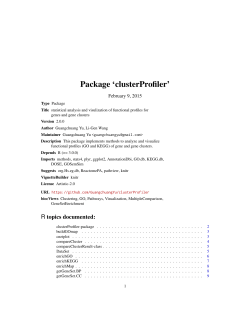 Package `clusterProfiler`
