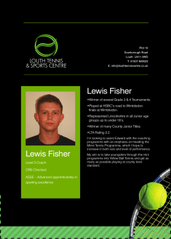 Lewis Fisher Lewis Fisher - Louth Tennis & Sports Centre