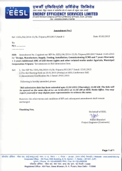 Amendment No 2_ SL_Tripura - Energy Efficiency Services