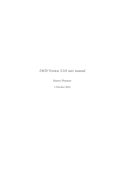 JAGS Version 3.1. 0 user manual