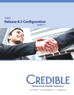 Release 8.3 Configuration
