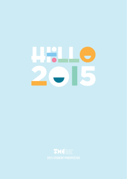 2015 STUDENT PROSPECTUS - The Graphic Design School