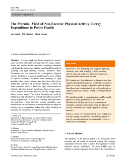 The Potential Yield of Non-Exercise Physical Activity