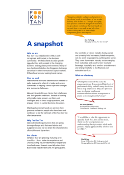 A snapshot - Foo Kon Tan LLP