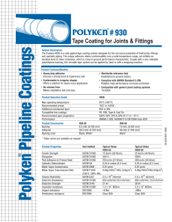Polyken® #930 Tape Coating for Joints & Fittings