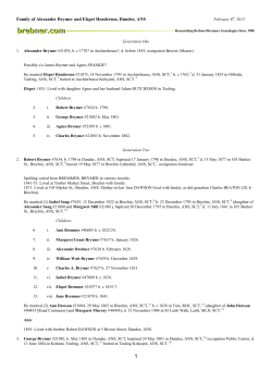 Family of Alexander Brymer and Elspet Henderson, Dundee, ANS