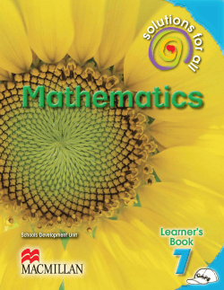 Solutions for all Mathematics Grade 7 Learner`s Book