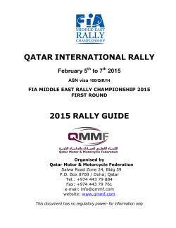 2015 Rally Guide - Losail International Circuit