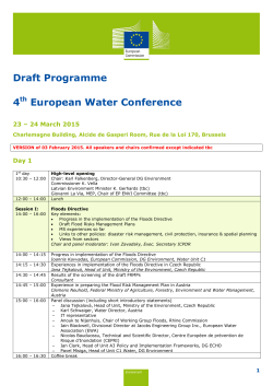 draft Conference programme