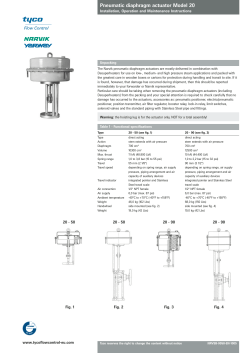 Pneumatic diaphragm actuator Model 20