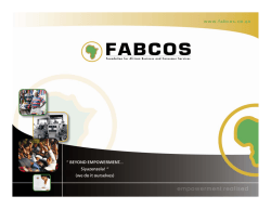 FABCOS Key Programmes