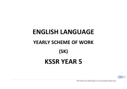 ENGLISH LANGUAGE KSSR YEAR 5