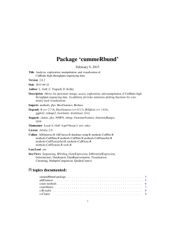Package `cummeRbund`