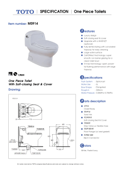 SPECIFICATION One Piece Toilets
