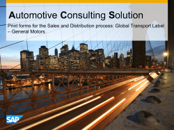 Global Transport Label - SAP Service Marketplace