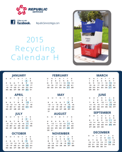 Calendar H - Republic Services