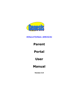 Genesis Parents Manual - Lodi Board of Education
