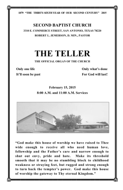 THE TELLER - Second Baptist Church