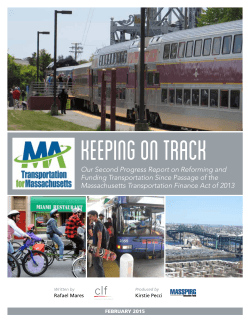 Keeping On Track - Transportation for Massachusetts