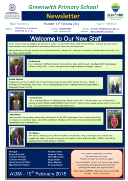 Latest Newsletter - Greenwith Primary School