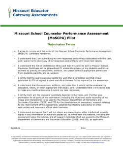 (MoSCPA) Pilot - The Missouri Performance Assessments