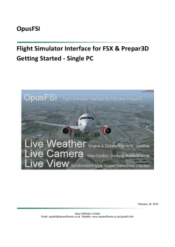 OpusFSI Flight Simulator Interface for FSX & Prepar3D Getting Started