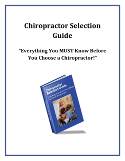 Chiropractor Selection Guide - Do NOT Hire a Chiropractor in