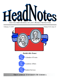 HeadNotes - The Columbus School of Law