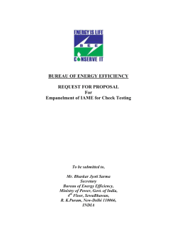 RFP- IAME (28.01.2015) - Bureau of Energy Efficiency