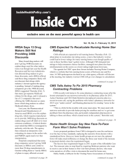 Inside CMS - InsideHealthPolicy.com