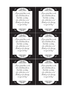 Baby shower seed free printable