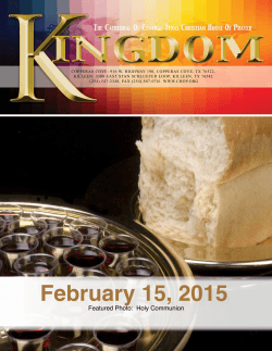 February 15, 2015 - the Christian House of Prayer