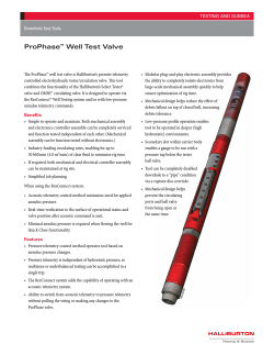 ProPhase™ Well Test Valve